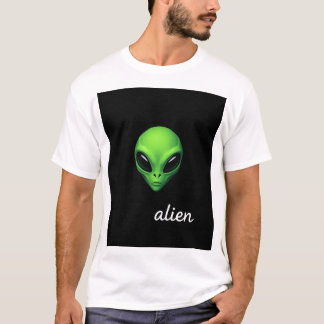 T-Shirt de tête Alien vert Neon - Vibes spatiales