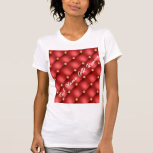 T-shirt de texte personnalisé Tufted Gold Diamonds