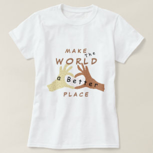 T-Shirt De Texte Positif Faire Du Monde Un Meilleu