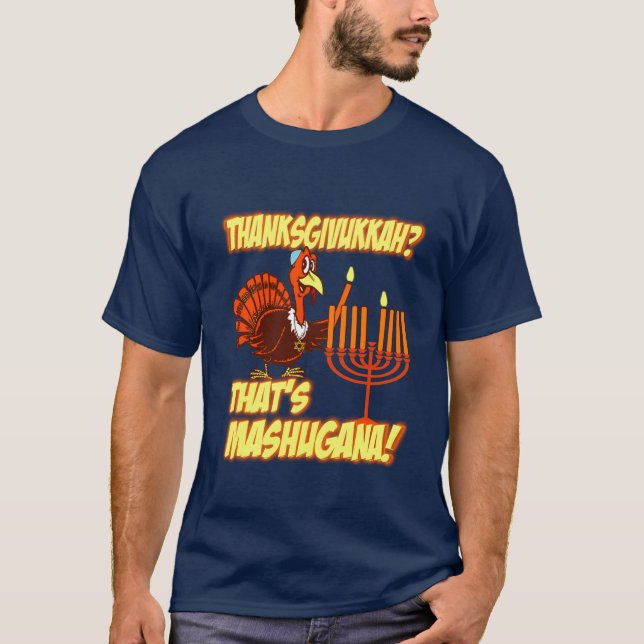 T-shirt de Thanksgivukkah Mashugana (Devant)