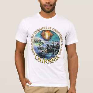 T-shirt de thé de rébellion de la Californie
