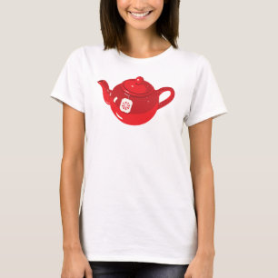 T-shirt de théière de menthe poivrée