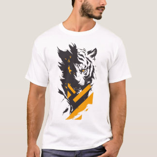 T-Shirt de Tigre Majestic - Le Roulement du Far