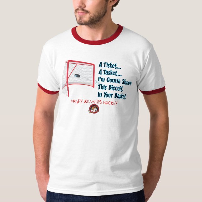 T-shirt de Tisket-Tasket - hockey fâché de castors (Devant)