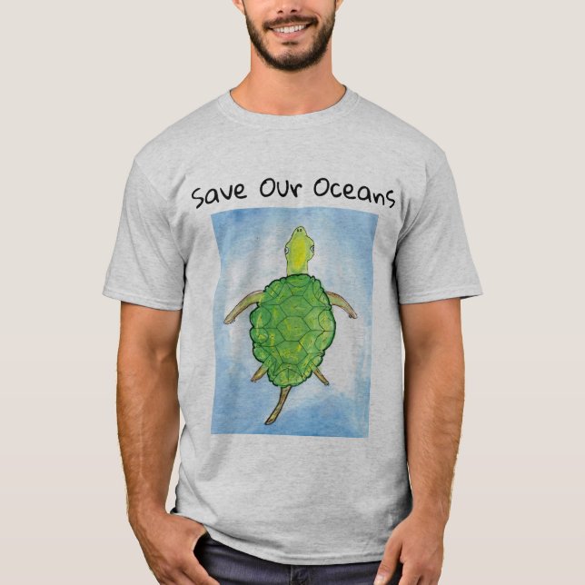 t-shirt de tortue masculin (Devant)