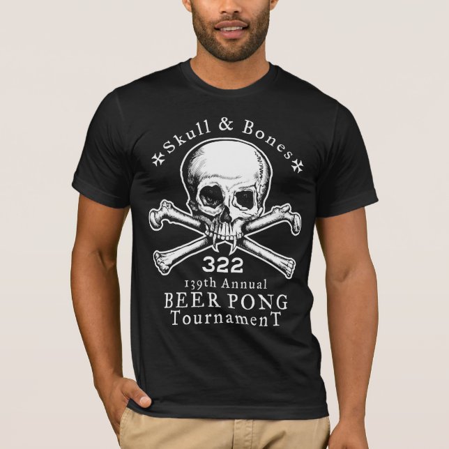 T-shirt de tournoi de puanteur de crâne et de (Devant)