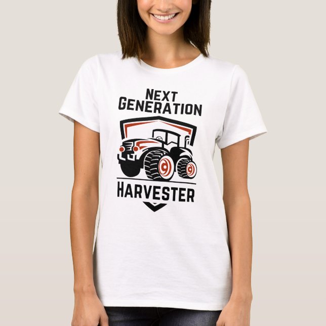 T-Shirt de tracteur moderne de nouvelle génération (Devant)