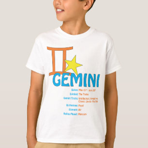 T-shirt de traits de Gémeaux