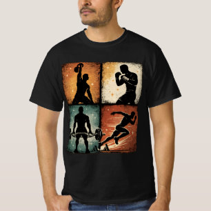 T-Shirt de travail de forme physique silhouetté vi