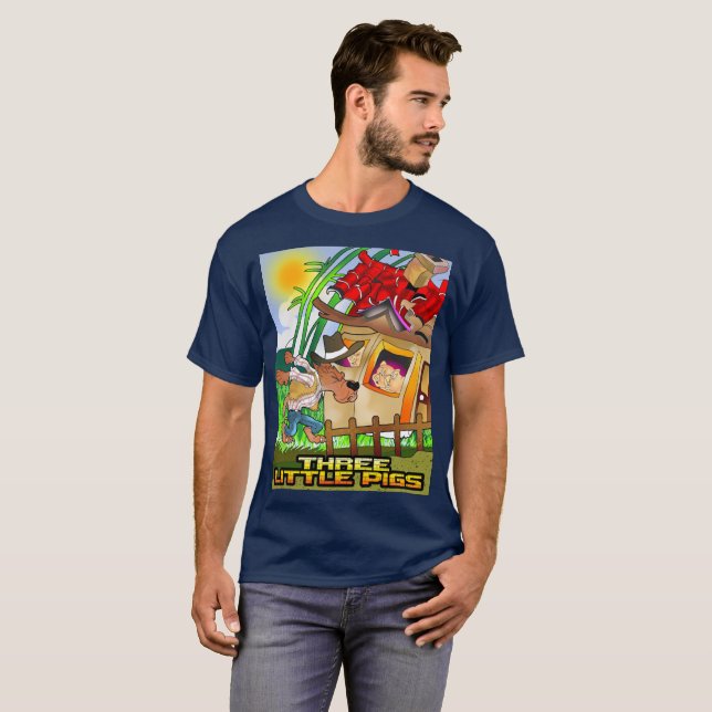 T-shirt de trois petit porcs (Devant entier)