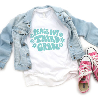 T-shirt de troisième année pour enfants en Turquoi