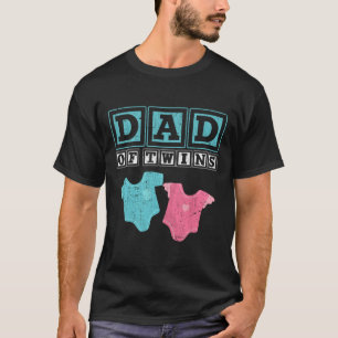 T-shirt De Twins Famille Papa Fête des pères Futurs Parent