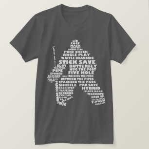 T-shirt de typographie de gardien de but d'hockey