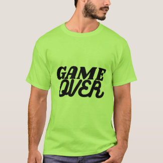 T-Shirt de typographie de jeu vidéo « Game Over »