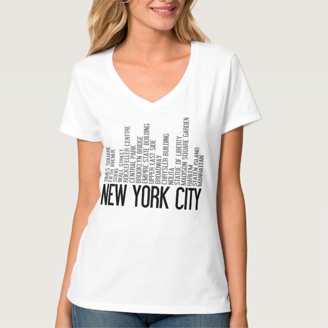T-shirt de typographie de New York City (Devant)
