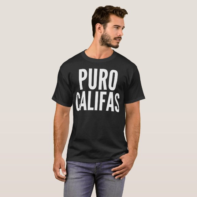 T-shirt de typographie de Puro Califas (Devant entier)