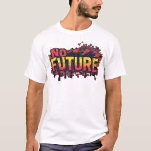 T-shirt de typographie graffiti sans avenir - Punk