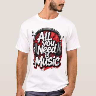 T-Shirt de typographie pour amateur de musique