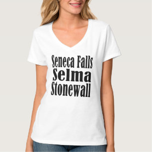 T-shirt de V-Cou de Selma Stonewall d'automnes de