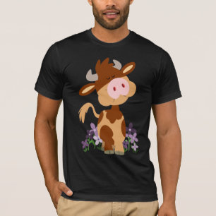 T-shirt de vache à mâcher mignon