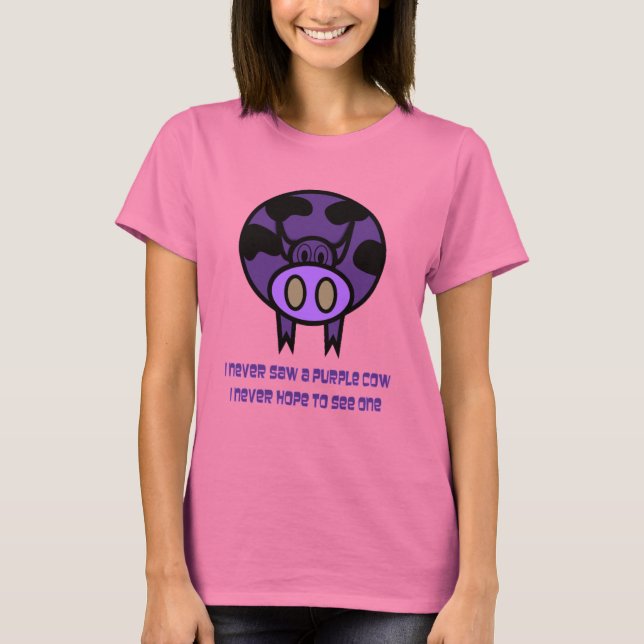 T-shirt de vache violette (Devant)