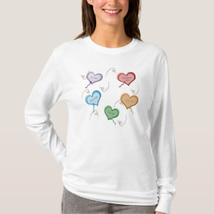 T-shirt de Valentine de coeurs de sucrerie