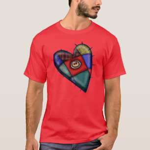 T-shirt de Valentines de patchwork