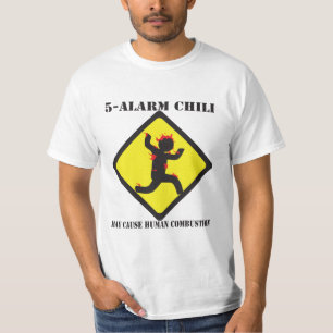 T-shirt de valeur de piment de 5 alarmes