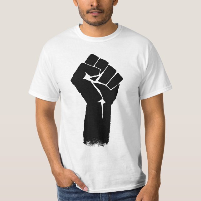 T-shirt de valeur de poing des syndicats (Devant)