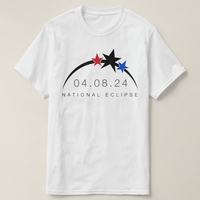T-shirt de valeur d'éclipse solaire totale 2024 (Design devant)