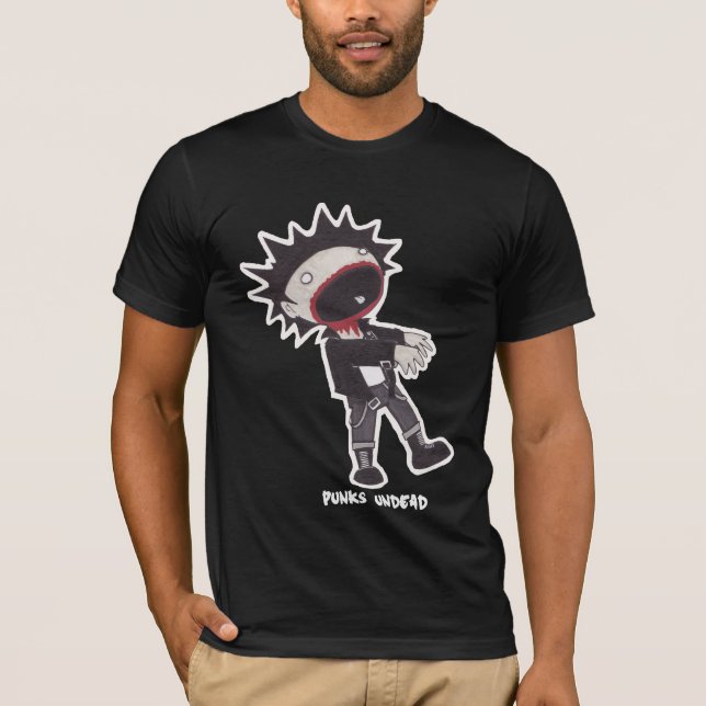 T-shirt de vampires de punks [vêtements foncés] (Devant)