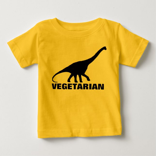 T-shirt de VÉGÉTARIEN de dinosaure (Devant)