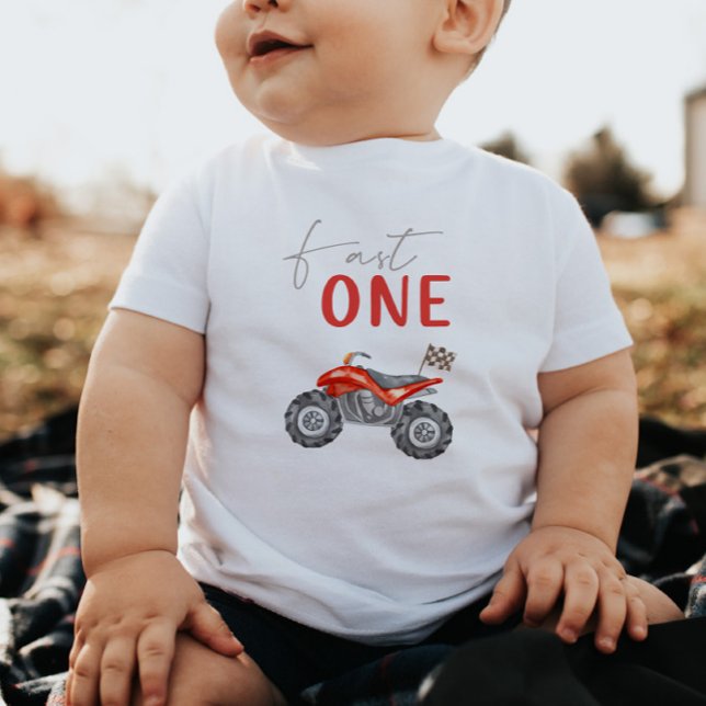 T-shirt de vélo Quad Rouge "Fast One" pour anniver (Créateur téléchargé)