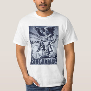 T-shirt de vélos sur rail de Bingham et de Cie.