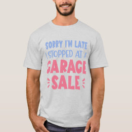 T-shirt de vente de garage drôle, T-Shi lavande et