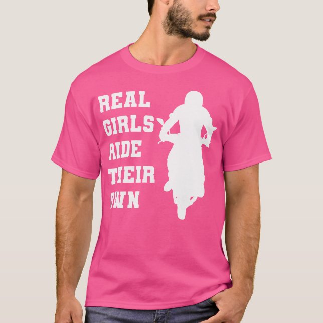 T-shirt De Véritables Filles À Moto (Devant)
