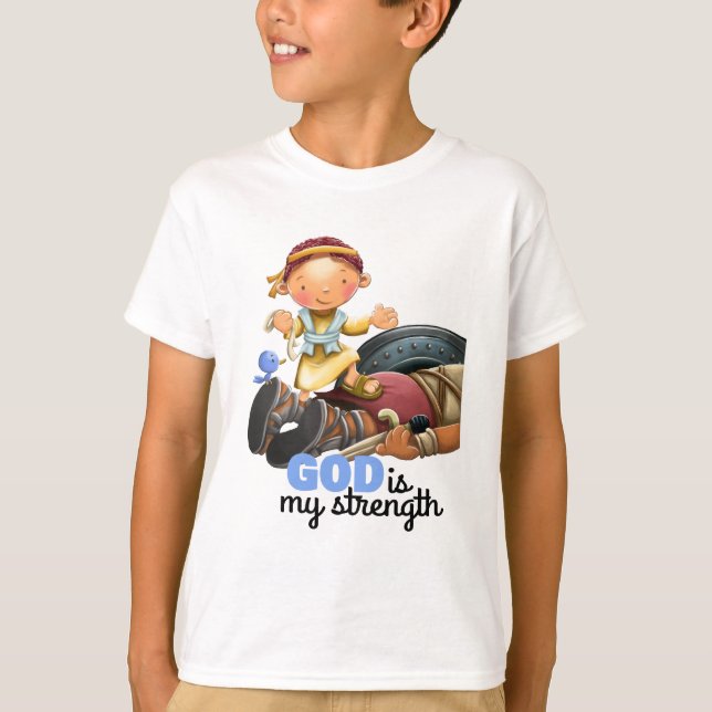 T-shirt de vers de bible de David et de Goliath (Devant)