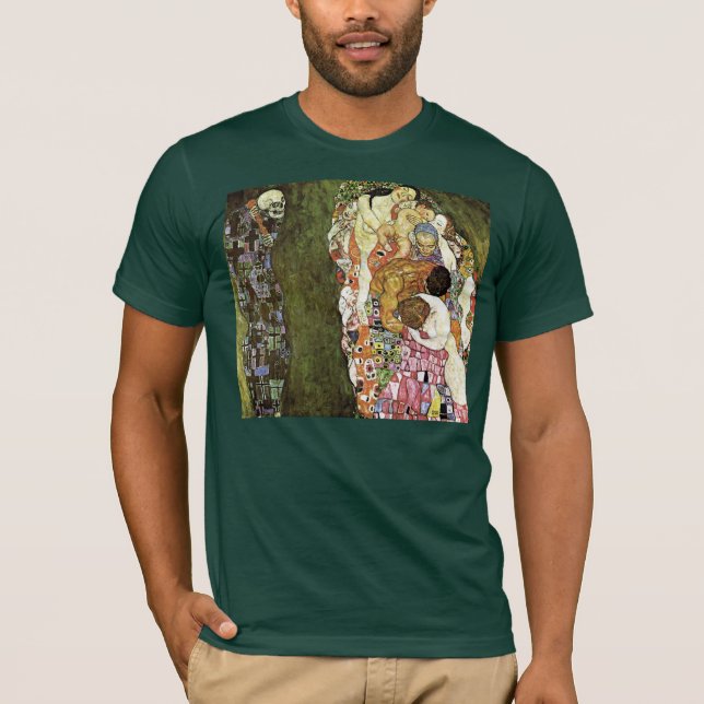 T-shirt de vie et mort de ~ de Gustav Klimt (Devant)