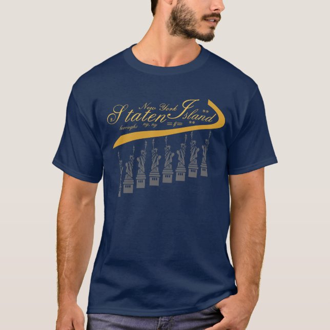 T-shirt de villes de Staten Island New York (Devant)