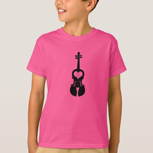 T-shirt de violon de roses indien (Devant)