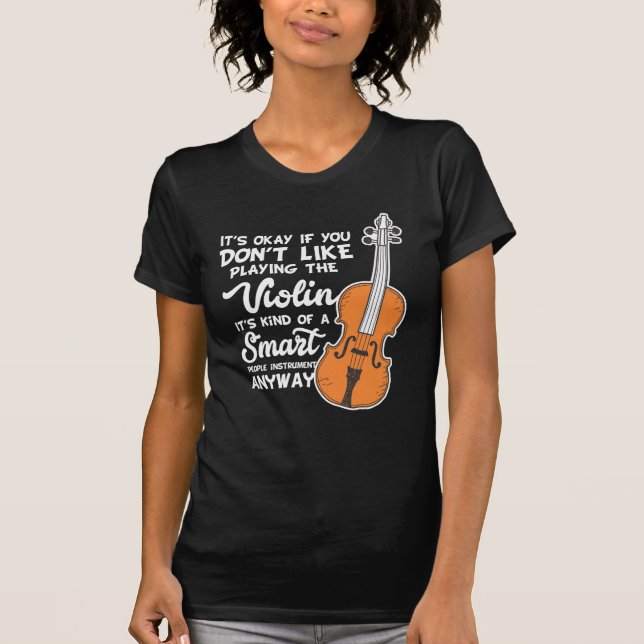 T-shirt de violon - jeu futé drôle de violon de (Devant)