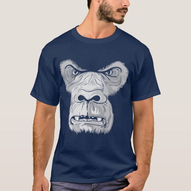 T-shirt de visage de gorille (Devant)