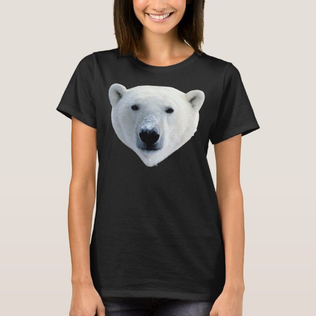T-shirt de visage d'ours blanc (Devant)