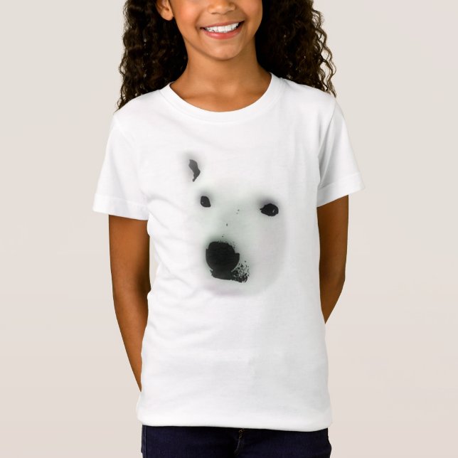 T-shirt de visage d'ours blanc (Devant)
