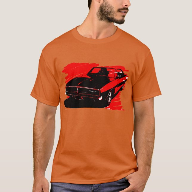 T-shirt de voiture de chargeur de 1969 Dodge (Devant)
