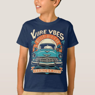 T-shirt de voiture d'époque