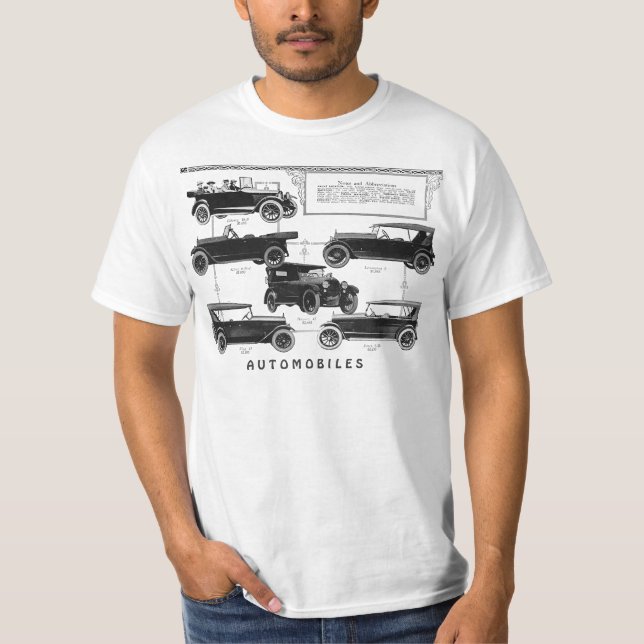 T-shirt de voitures anciennes (Devant)