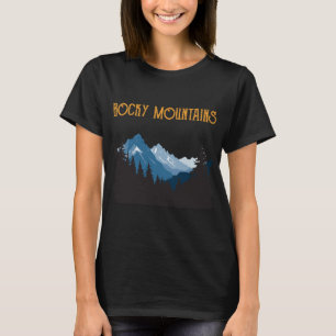 T-Shirt de voyage rétro sur les montagnes Rocheuse