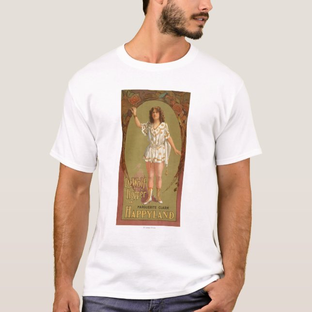 T-shirt De Wolf Hopper en affiche de théâtre de Happyland (Devant)