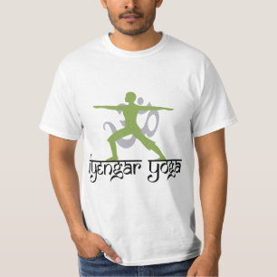 T-shirt de yoga d'Iyengar de pose de guerrier
